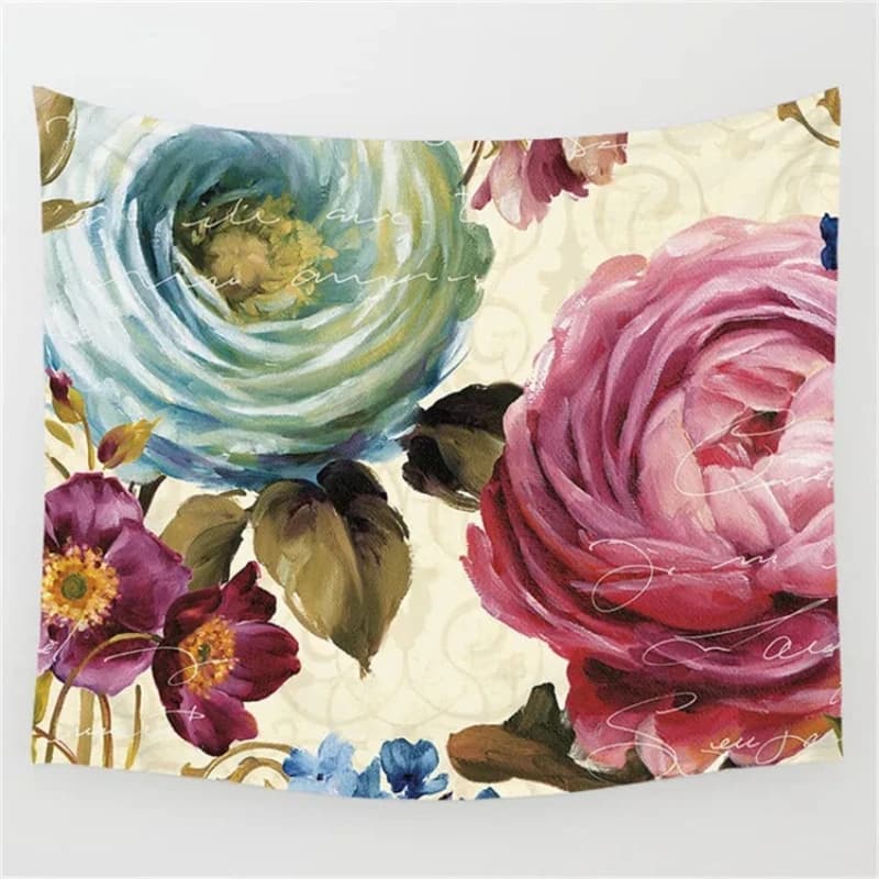 1pc, New Printed Flower Rose Tapestry Wall Hanging Tapestry Tablecloth Dustproof Cover