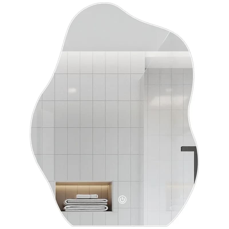 bagno con specchio intelligente a vento, con luce, touch screen, parete montata a parete, specchio francese