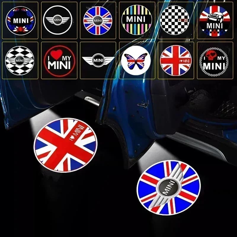 2 pz LED Porta Auto Proiettore Auto Luce di Benvenuto Per BMW Mini Cooper Funziona R55 R56 R57 R50 R53 R61 R60 F54 F55 F56 F60 Parti