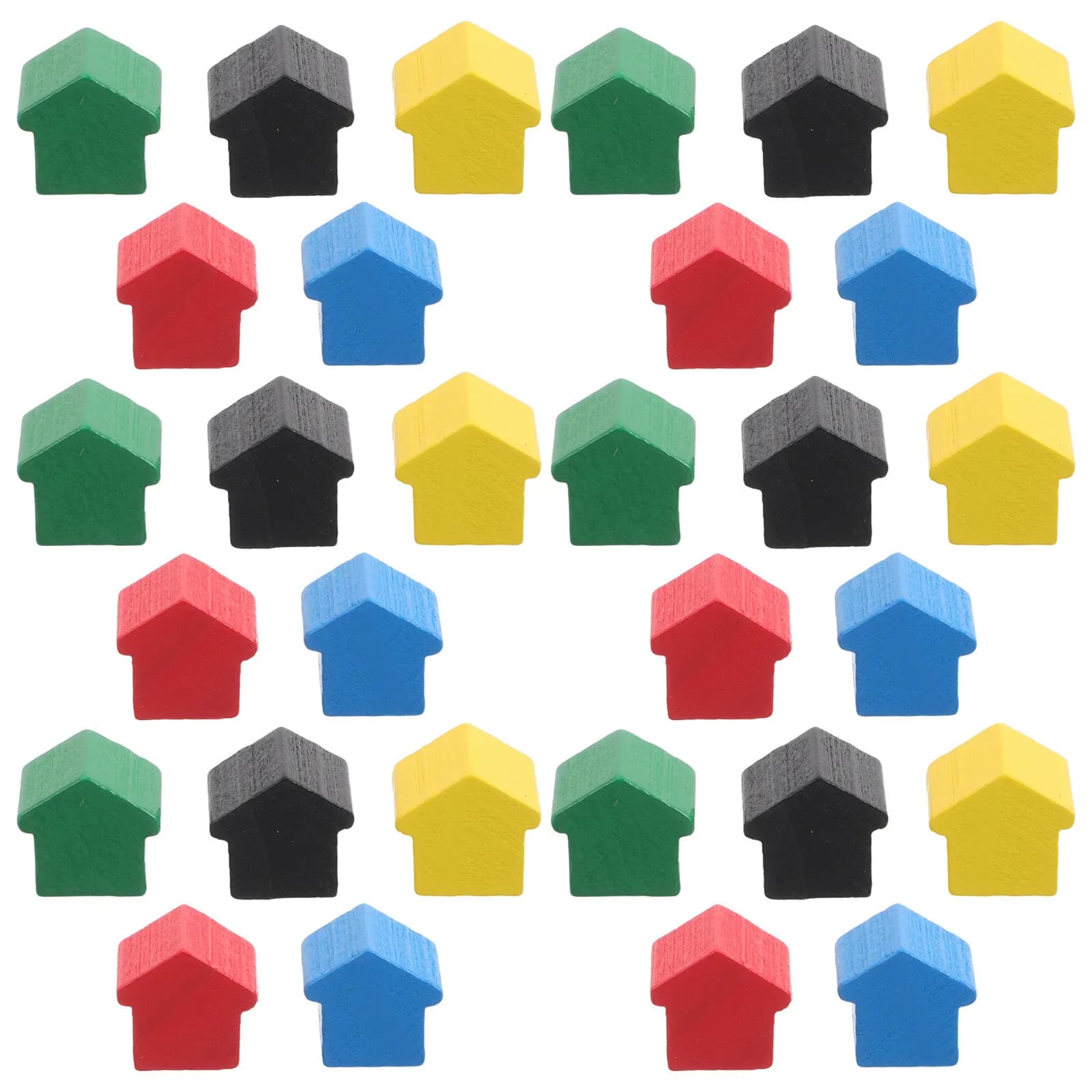 Set di 50 Pezzi in Legno per Giochi da Tavolo, Sostituzione per Giochi Educativi di Strategia, Solo Pedine in Legno