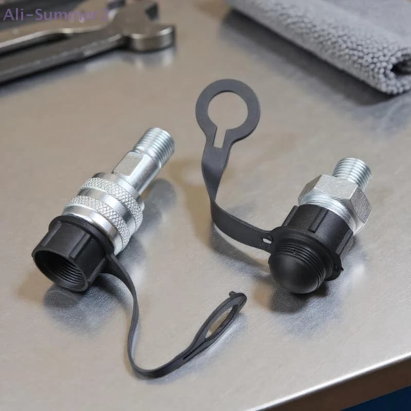 {Summer2} Set di accoppiamento rapido idraulico ZG3/8 Filettatura M16*1,5 Ideale per una connessione di utensili idraulici veloce e sicura