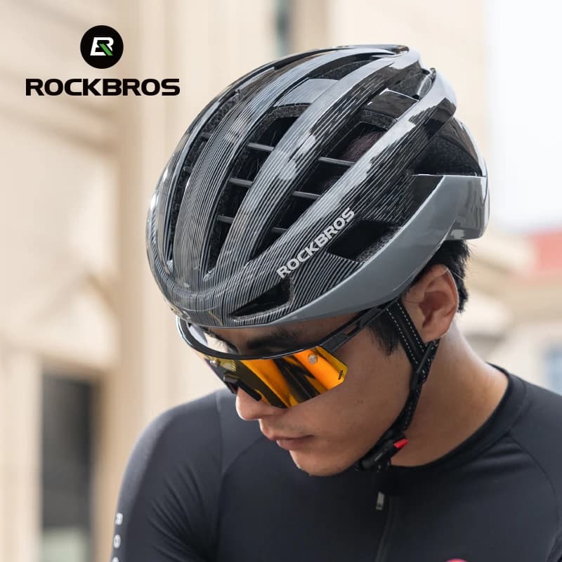 ROCKBROS Cycling Helmet Ultralight Fashion Breathable MTB Road Bike Helmet Man Woman Dress 54-62CM Running Bike Equipment