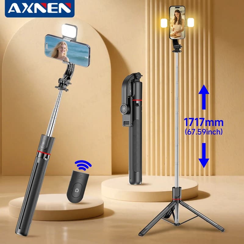 Nuovo F15 con telecomando wireless 68 pollici Selfie Stick telefono supporto da tavolo treppiede per Iphone Android Smartphone riprese video Vlog