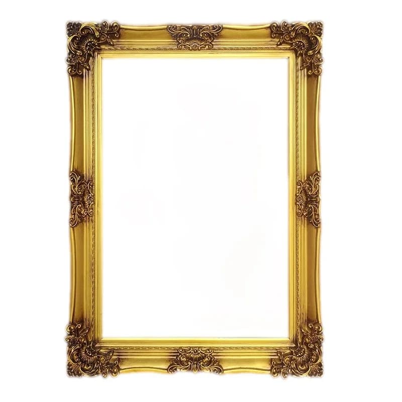 Cornice per pittura a olio in stile europeo, cornice per foto, foyer per il bagno, cornice per foto a specchio montata a parete, cornice per decorazione per studio fotografico