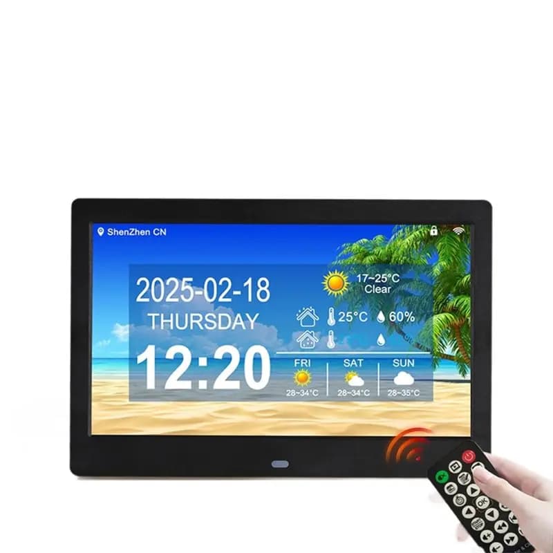 Digital Photo Frame Forecast Smart Desktop Digital Photo Frame Wall Mounted IPS HD Screen EU Plug