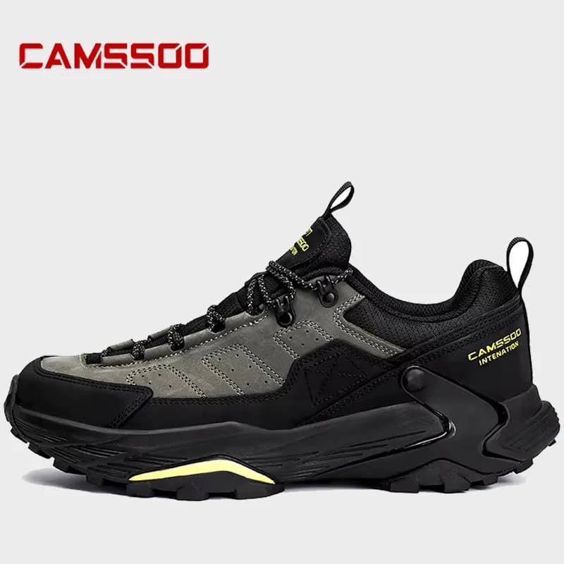 CAMSSOO Scarponi da trekking in pelle di mucca Scarpe da caccia impermeabili da uomo scarpe da viaggio Arrampicata alla caviglia Wram Scarpe da ginnastica mountian casual da uomo