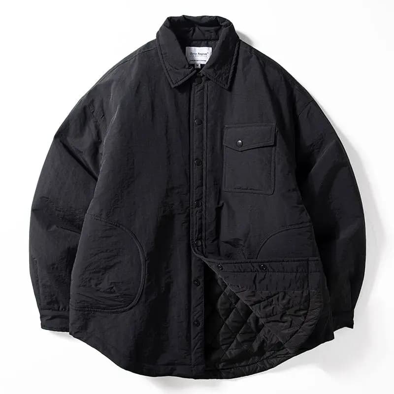 Lightweight Warm Stuffed Cotton Jacket Men's Loose Collar Cotton Clothes Japanese Style Functionality Autumn Winter New Arrival
