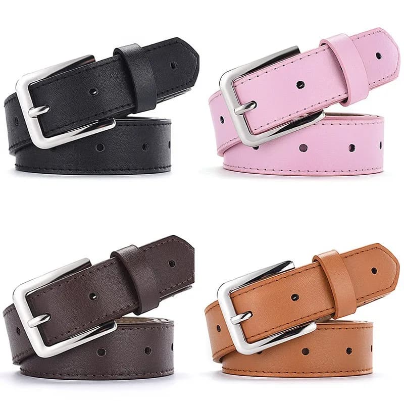 Cintura da donna versatile con fibbia quadrata, cintura larga da uomo, decorazione nera, accessori personalizzati in stile fashion.
