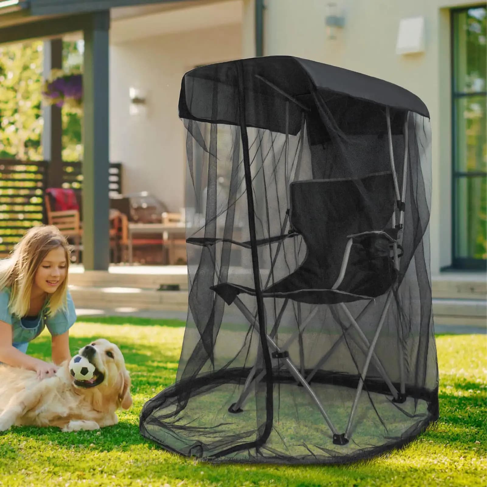Tenda da esterno per sedia da esterno Tenda da tettoia portatile con protezione per riparo Tenda con apertura a cerniera per viaggi di pesca ed escursionismo