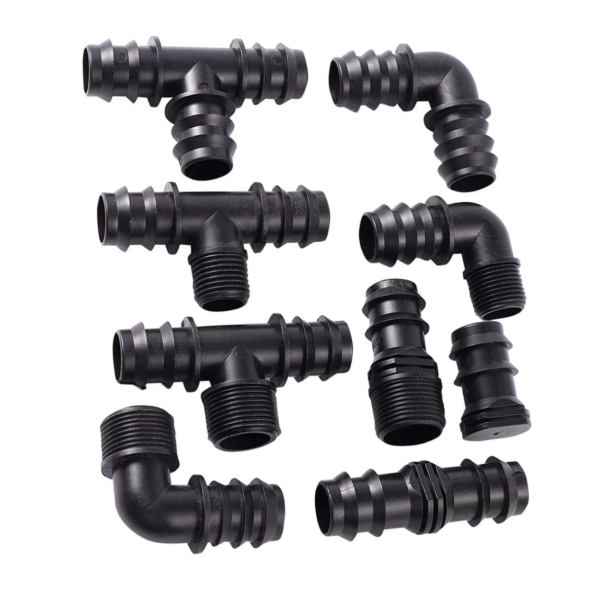 DN25mm Pipe Quick Connector 1/2 "3/4" Male Thread Pushed Tee Straight Straight Spine Common Garden Irrigation Pagoda Pipe Fitting