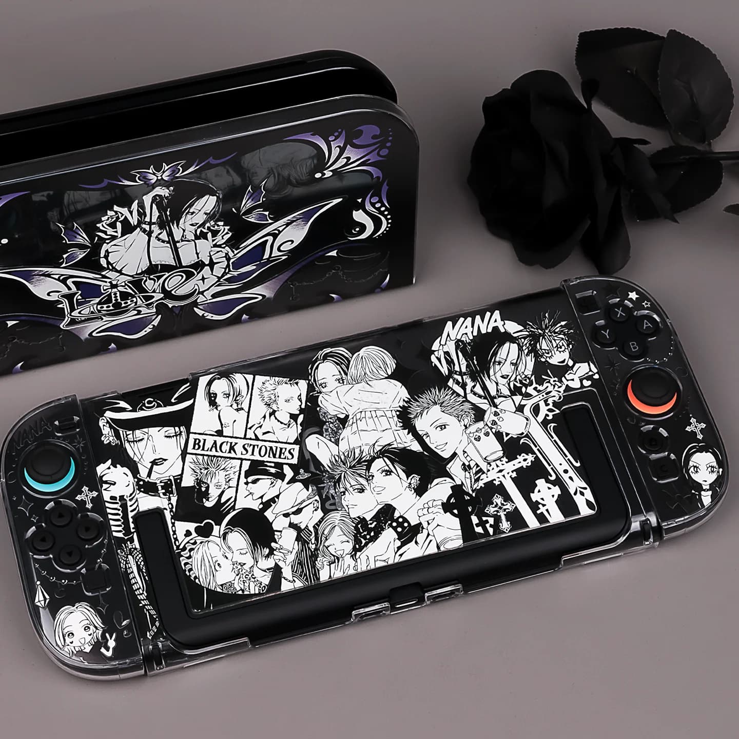 Custodia Protettiva Rigida Trasparente Cartoon Switch 2/OLED per Joy-Con Separati, Antiurto, per Console di Gioco Nintendo