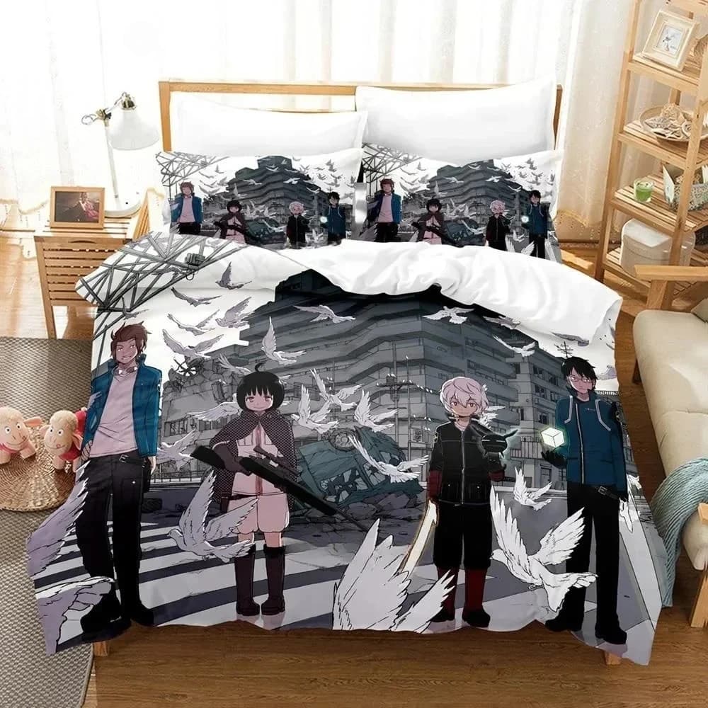 Set biancheria da letto 3D Anime World Trigger stampato con federa Copripiumino morbido singolo matrimoniale Queen Super King Size Tessili per la casa