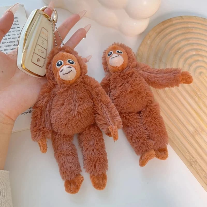 2026 Simpatico Portachiavi Peluche Gorilla dalle Gambe Lunghe, Mini Ornamento Animale Imbottito, Regalo Creativo e Adorabile per Bambini e Amici