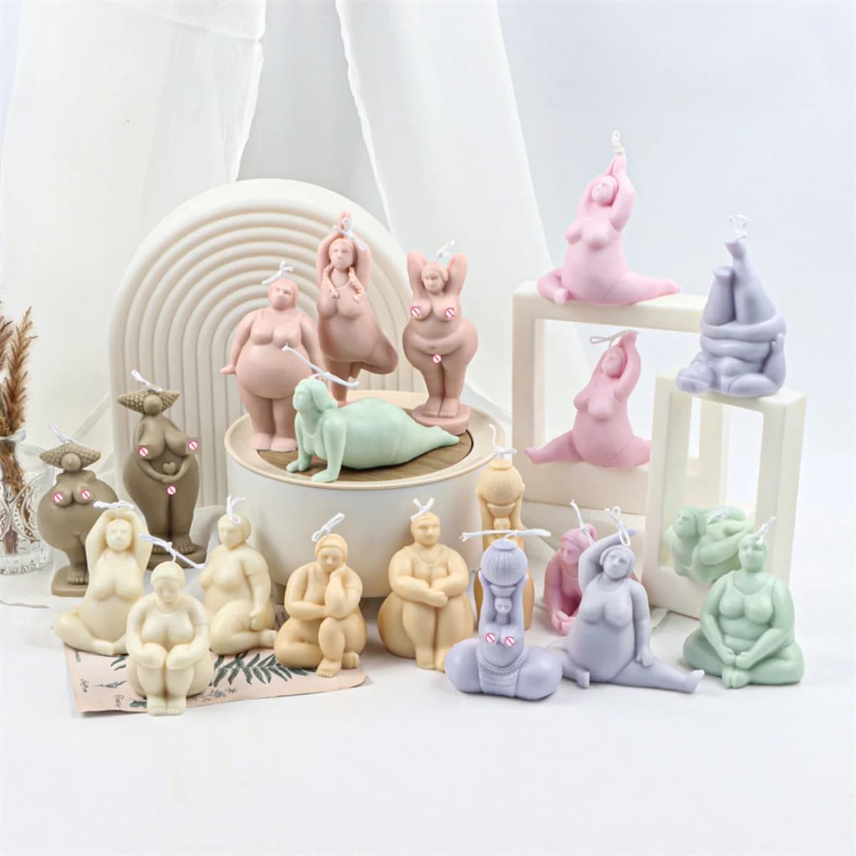 Stampo per candele 3D Lady Body Yoga Pose Sapone Gesso profumato Resina epossidica Creazione di stampi Decorazione domestica fai da te Regali fatti a mano