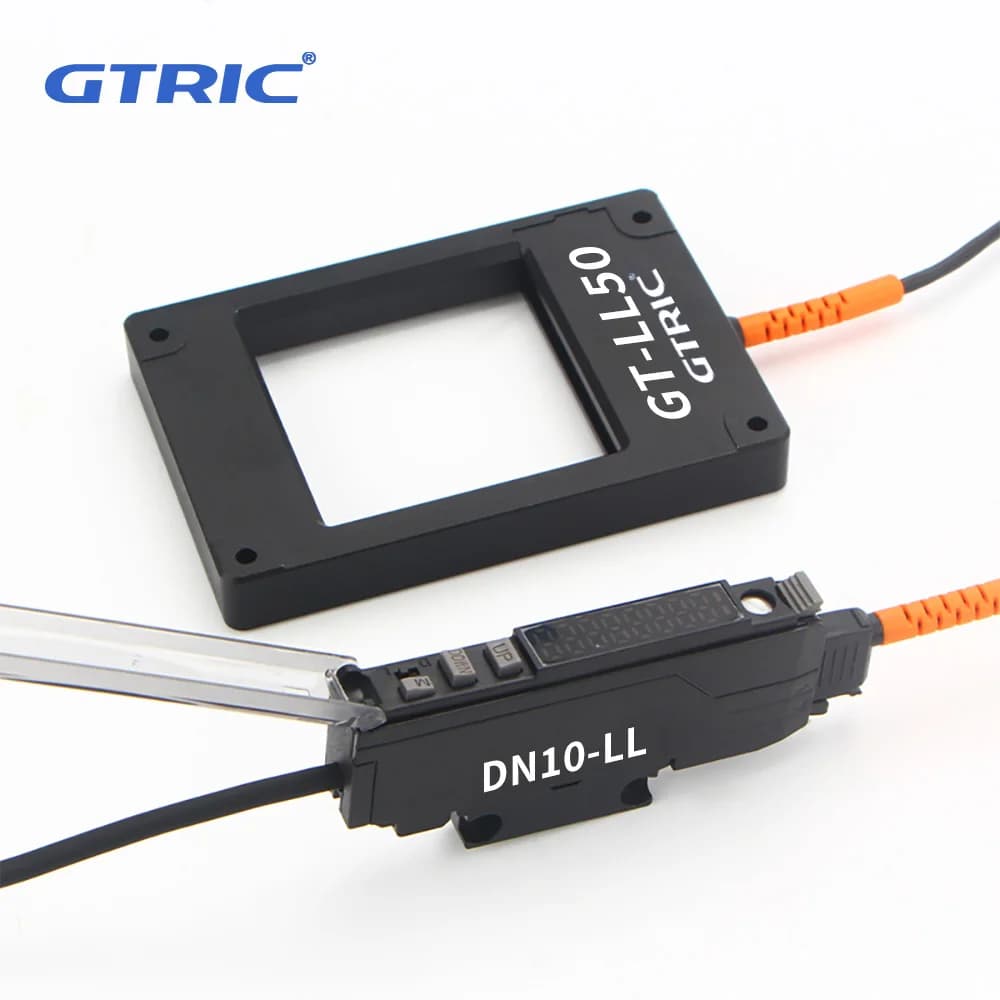 Sensore a fibra ottica GTRIC tipo di finestra 12-24V DC 0.3MM interruttore fotoelettrico di rilevamento ad alta precisione per l'automazione industriale