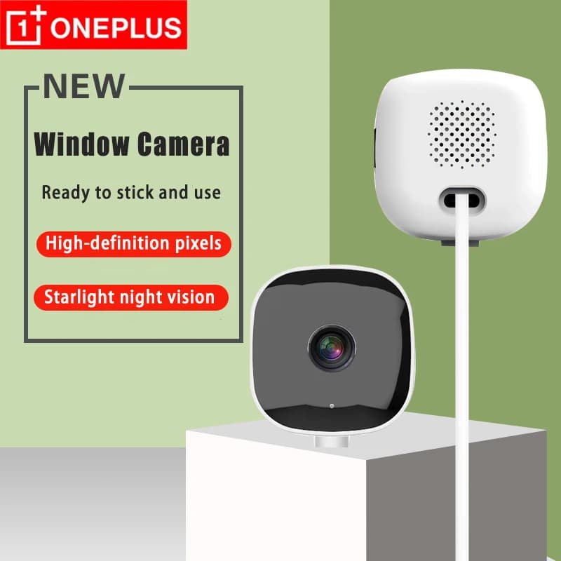 Telecamera WiFi OnePlus per Finestre, Monitoraggio Remoto da Smartphone, 3MP HD, Visione Notturna, Mini Telecamera per Monitoraggio Remoto