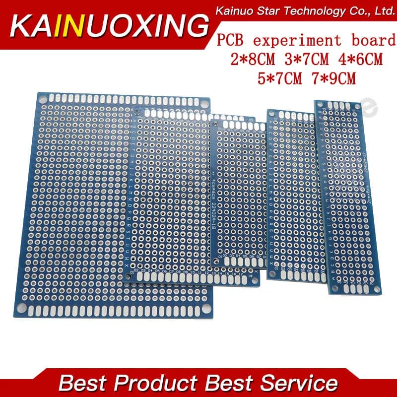 PCB universale 7x9 5x7 4x6 3x7 2x8 Blu Double Side Prototipo PCB Circuito stampato per scheda di saldatura Arduino 5*7 4*6 3*7