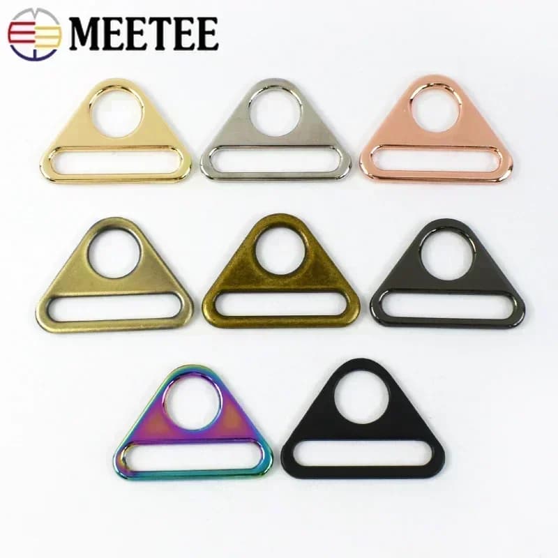 30 Pz 20-50mm Fibbie In Metallo Triangolo Regolare Fibbia Della Cintura Borsa Cinghia Tessitura Moschettone Chiusura Bikini Anello Metallico Accessorio Hardware