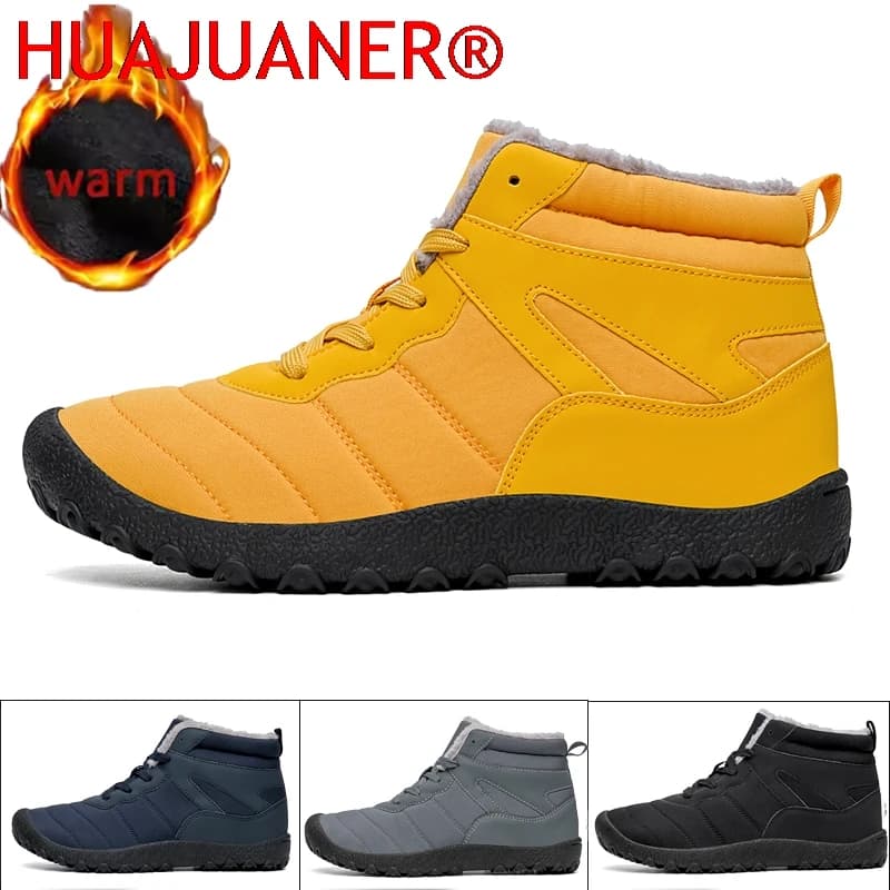 Men's Winter Boots Padded and Warm, Breathable and Waterproof Snow Boots, Comfortable Boots for Men and Women