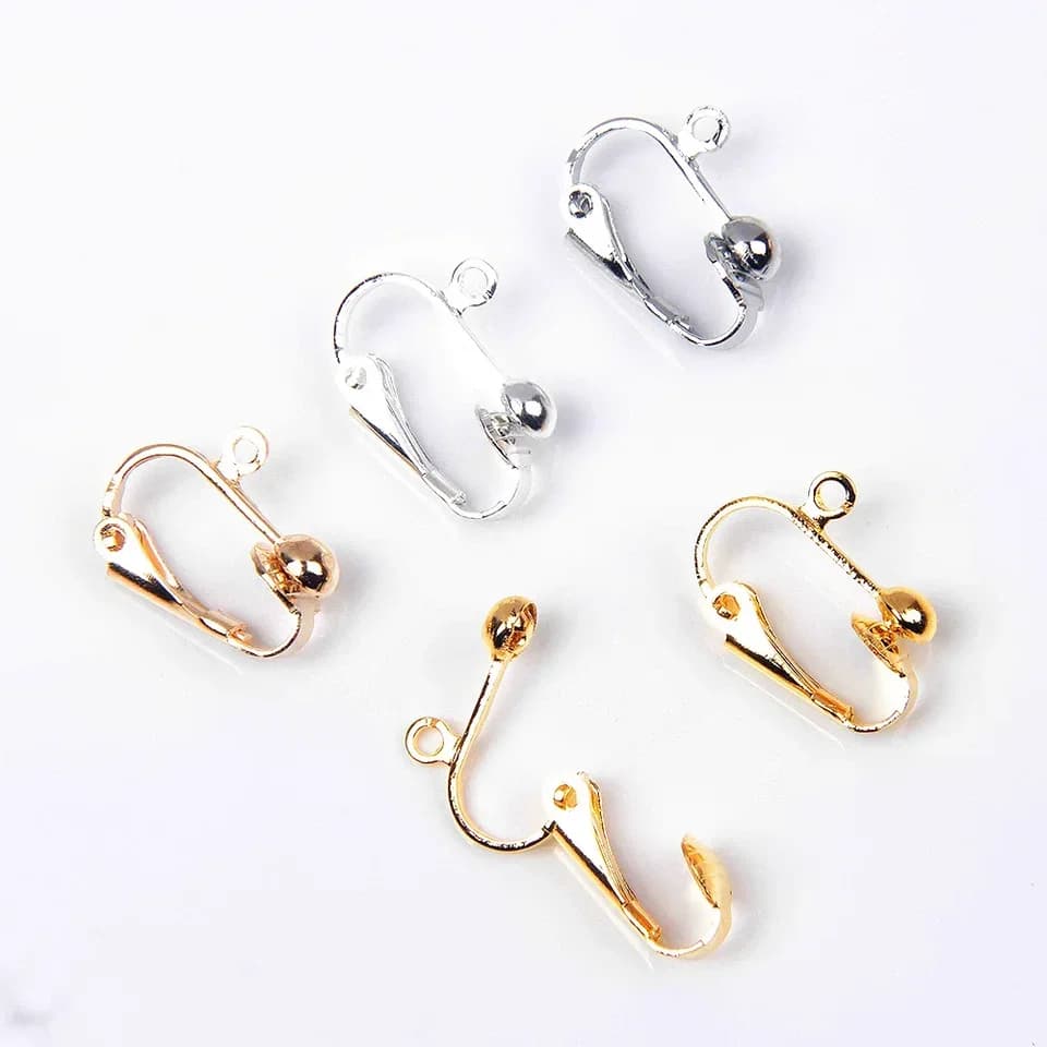 10-30PCS earrings without pierced clip for fashion earing jewelry making Hypoallergenic handmade DIY accessories wholesale
