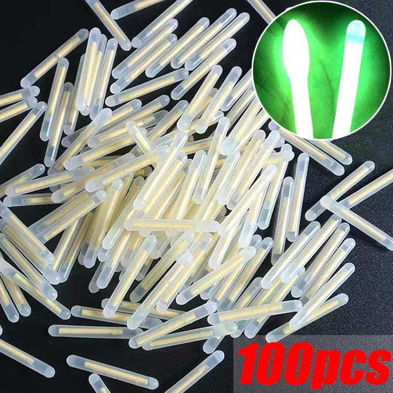 50/100PCS Firefly Asta fluorescente Luce da pesca Asta galleggiante Luce scura Asta luminosa Pesca all'aperto Asta fluorescente Luce