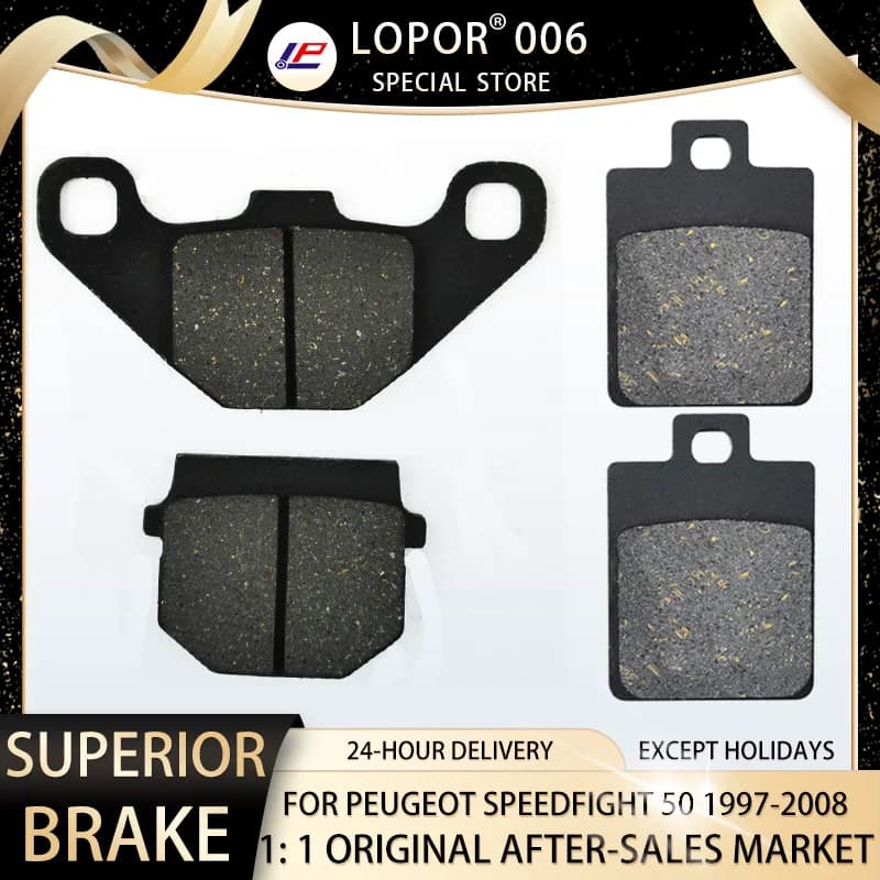 LOPOR pastiglie freno moto anteriore e posteriore per PEUGEOT Speedfight 50 1/2 raffreddato ad aria/L CRear Drum Models - Heng pinze pinza 97-08