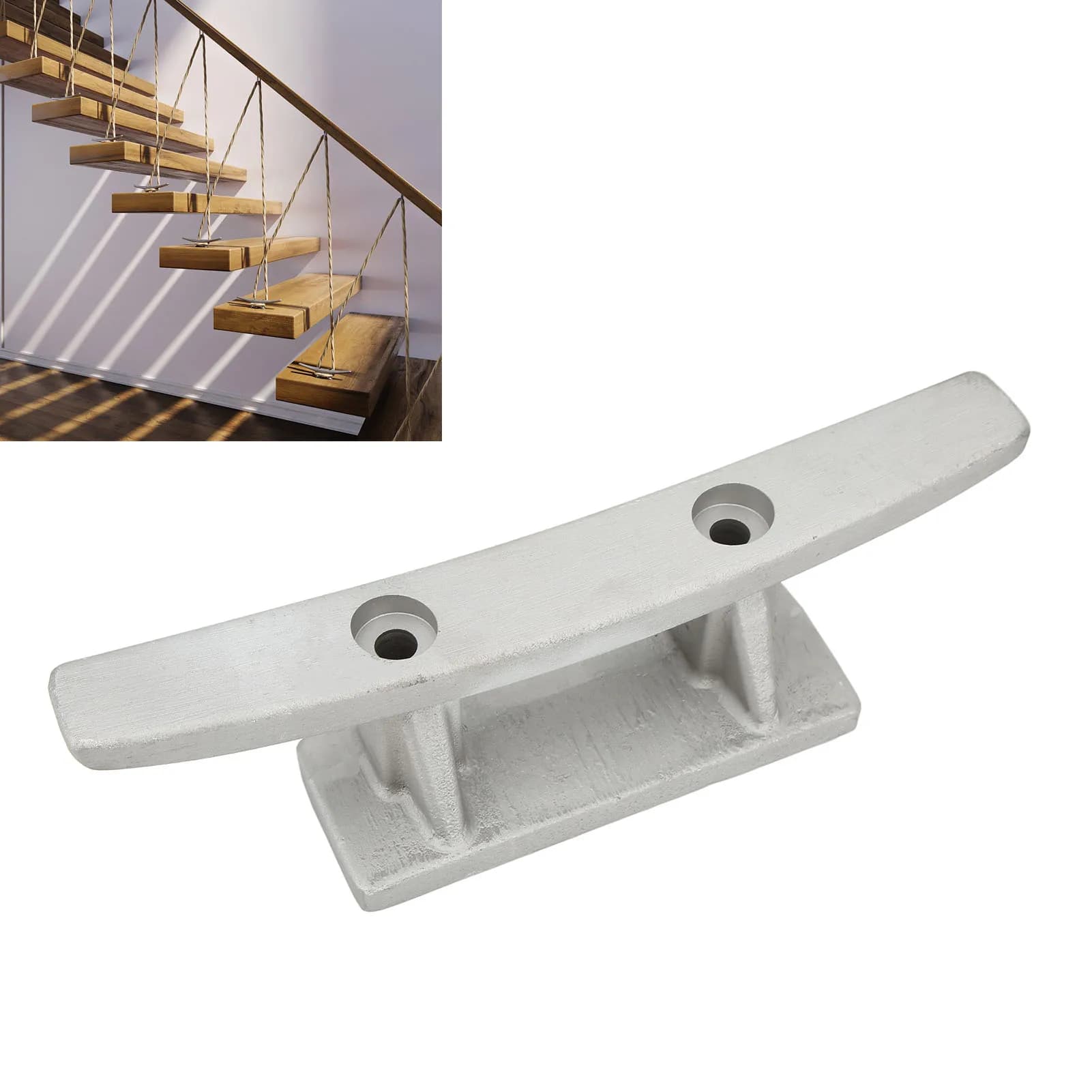 Deck Rope Cleat Marine Hardware Dock Cleats Aluminium Marine Deck Mooring Rope Tie Down Cleat for Boat Canoe Kayak Boat