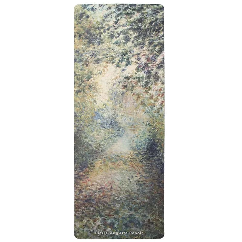 Natural rubber yoga mat PU oil painting color contrasting fitness mat and anti slip thickened