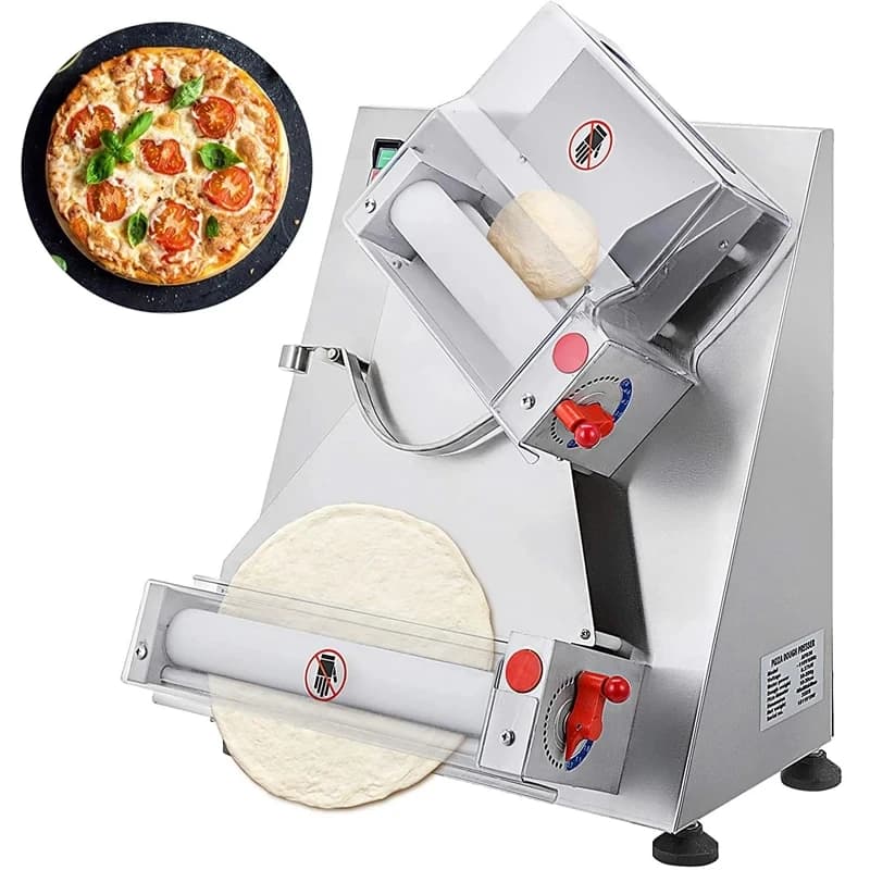 Commercial Pizza Paste Pressing Machine round divider maker bread skin making roller kneader10-35cm Electric dough sheeter 220v