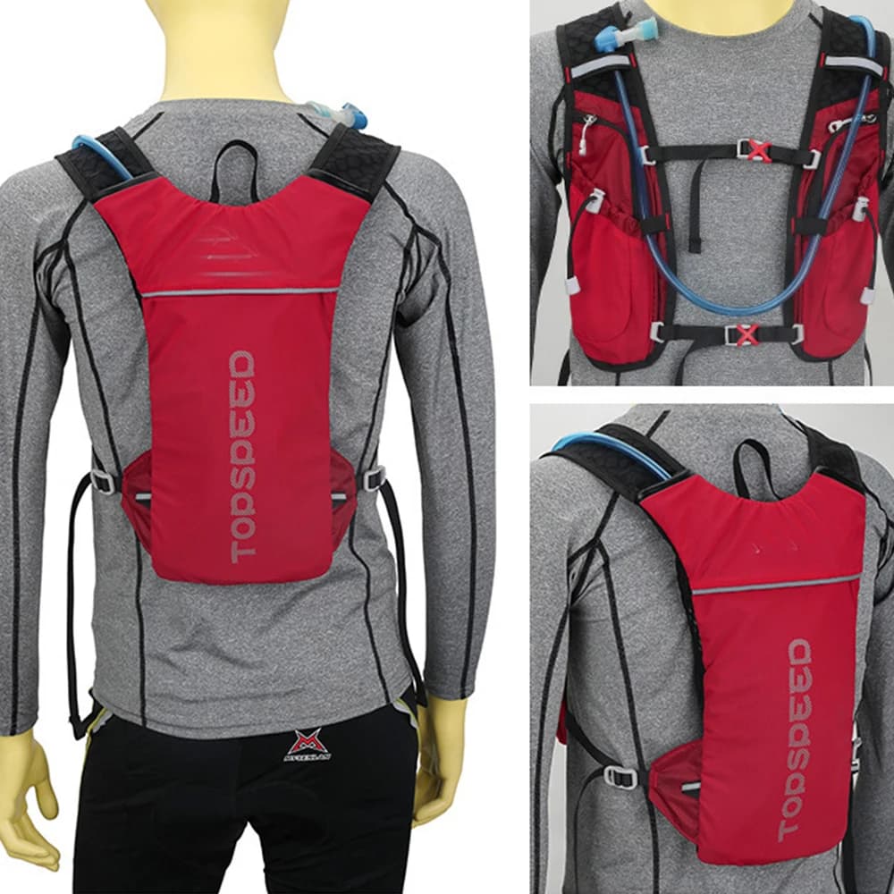 5 Liter Running Backpack Breathable Vest Running Bag Men's Sports Bags Riding Bike Backpack Trail Bicycle Moisturizing Backpack