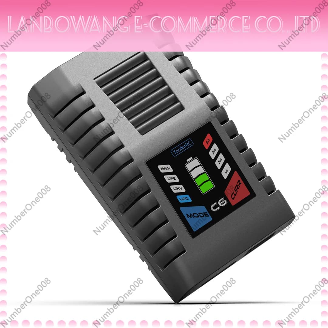 For ToolkitRC C6 50W AC Balance Charger, 1-6S LiPo LiHV LiFe NiMH with XT60 Connector for RC Drone