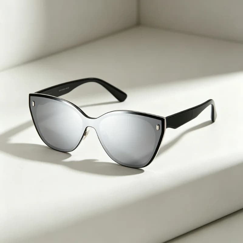 Y2K Frameless Monoblock Cat Eye Sunglasses Premium HD UV400 Solid Lenses Fashion Unisex for Daily Sunscreen Street Eyewear