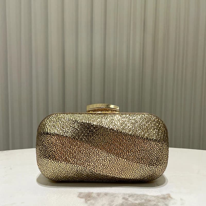 Borse da Sera con Texture Glitterata Metallizzata per Donne, Eleganti Pochette da Sposa per Matrimoni e Feste, Borse a Mano Eleganti per Banchetti