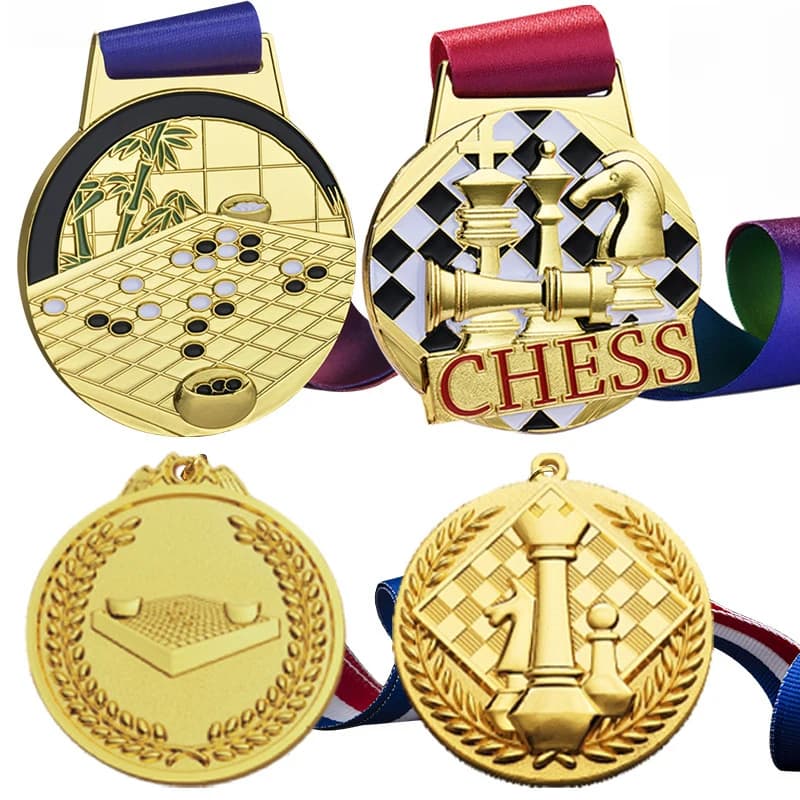 Competizioni internazionali di scacchi, Go, giochi da tavolo laccati, produzione di medaglie, medaglie d'oro, d'argento e di bronzo per eventi sportivi
