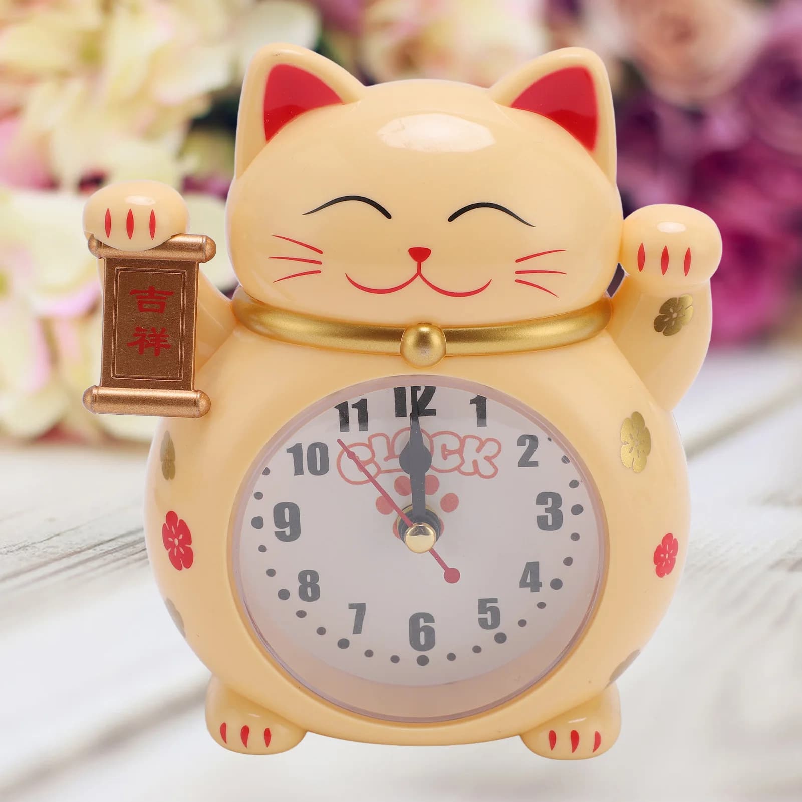 Orologio Sveglia a Forma di Gatto, Preciso, in Plastica, Carino, Stile Cartone Animato, Ideale per la Casa