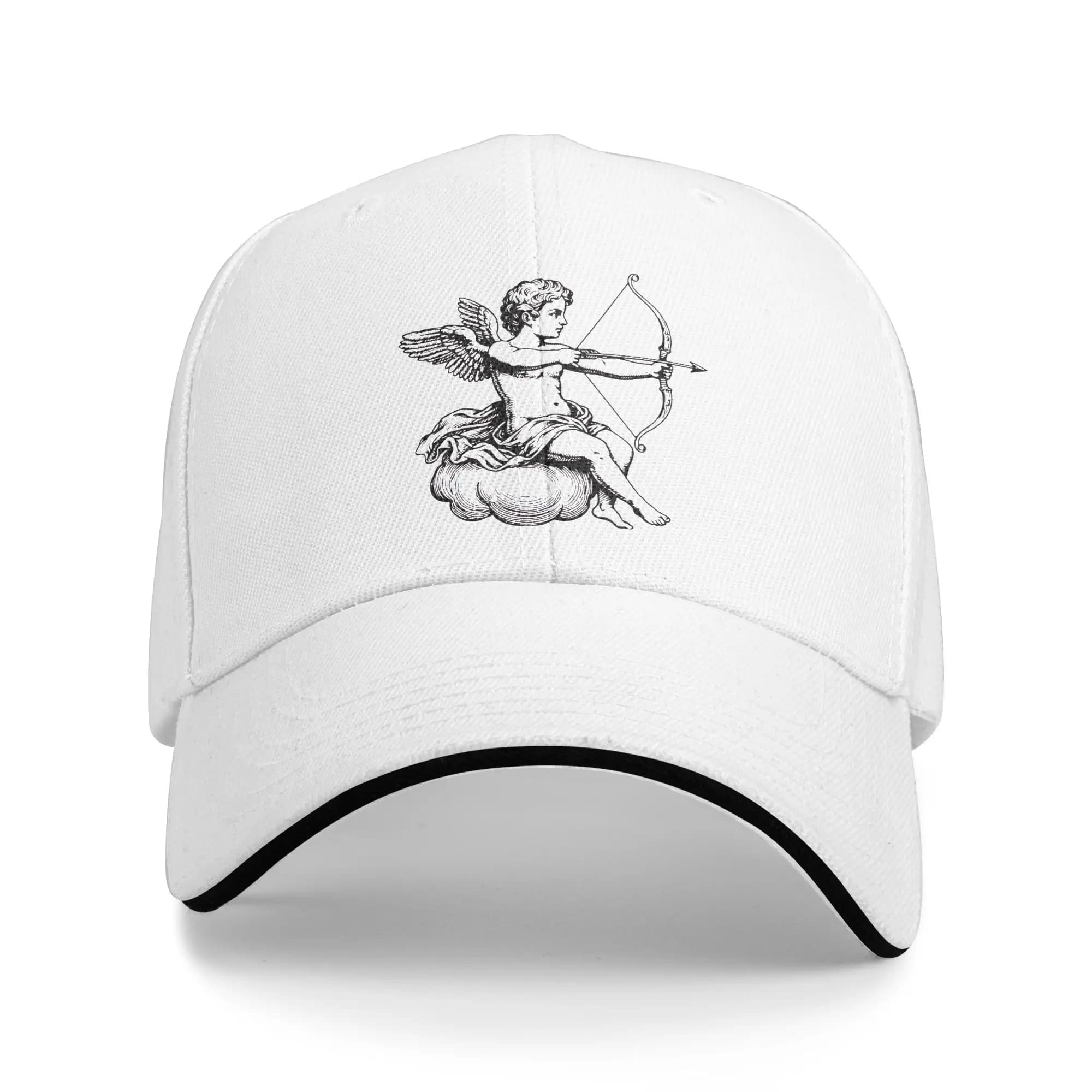 Cupid with bow and arrow Baseball Caps Hip Hop Sandwich Caps Unisex Adjustable Headwear Outdoor