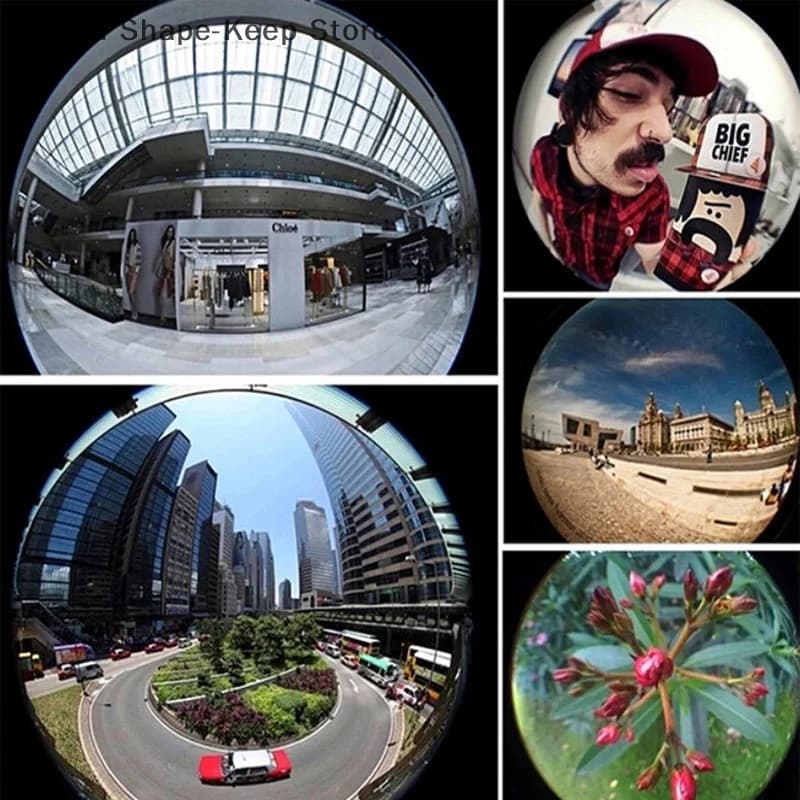 180 degree cell phone magnifier - Goal with clip 3 in 1 for Fisheye macro selfie for universal use on smartphone