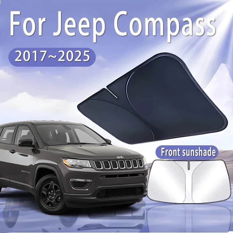 Auto Visiera Parasole Per Jeep Compass 2017 ~ 2025 2019 2022 2023 MK2 Parabrezza Anteriore Parasole Isolamento Termico Estate Accessori di Raffreddamento
