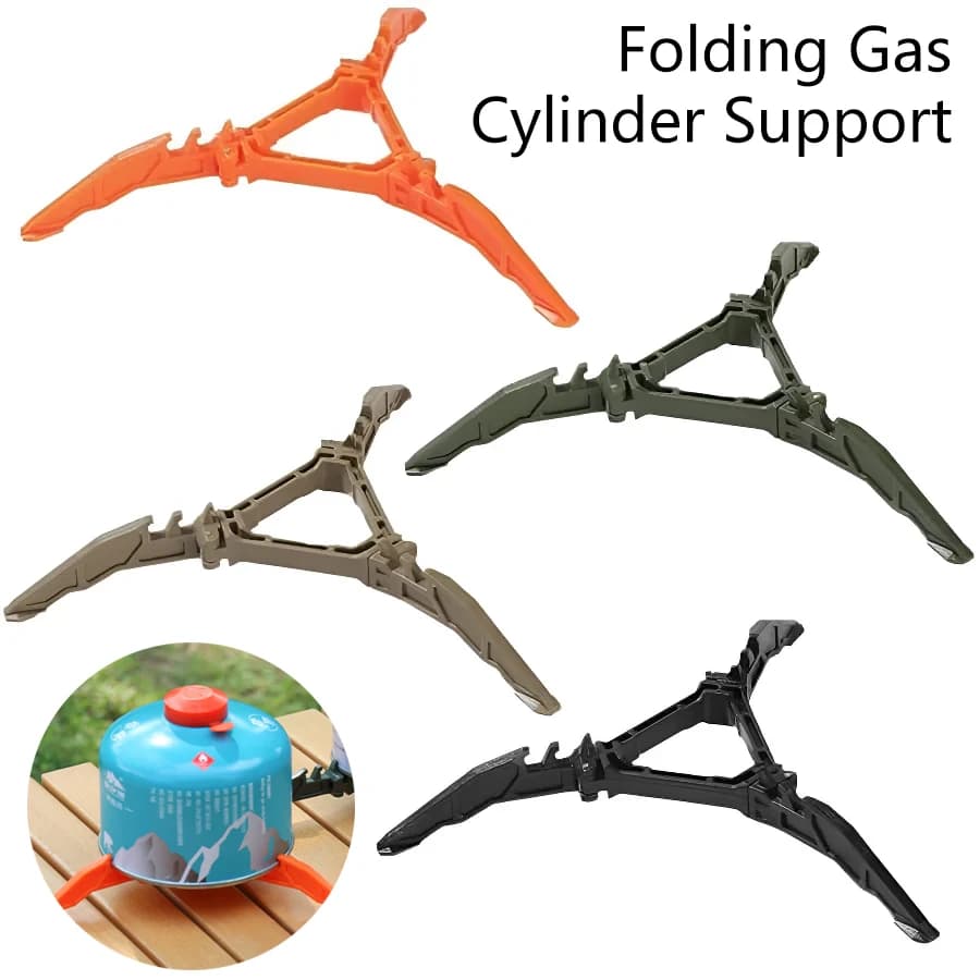 Supporto Treppiede per Bombole di Gas, Stabilizzatore Pieghevole per Serbatoi, Supporto Portatile Antiscivolo per Fornelli da Campeggio ed Escursionismo