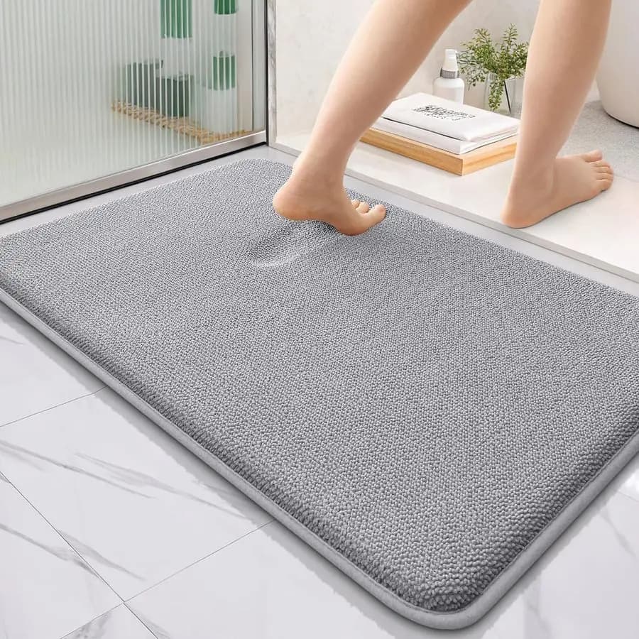 Tappetino da Bagno in Memory Foam Spesso 36x24, Tappeto Extra Morbido e Assorbente, Asciugatura Rapida, Antiscivolo, Lavabile in Lavatrice