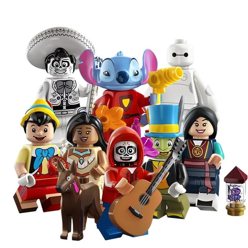 Set da 18 pezzi, edizione 100° anniversario, Action Figure Regina Mig, Regina di Cuori, Lucky Mickey, mattoncini da assemblare, Mini Bambole Giocattolo