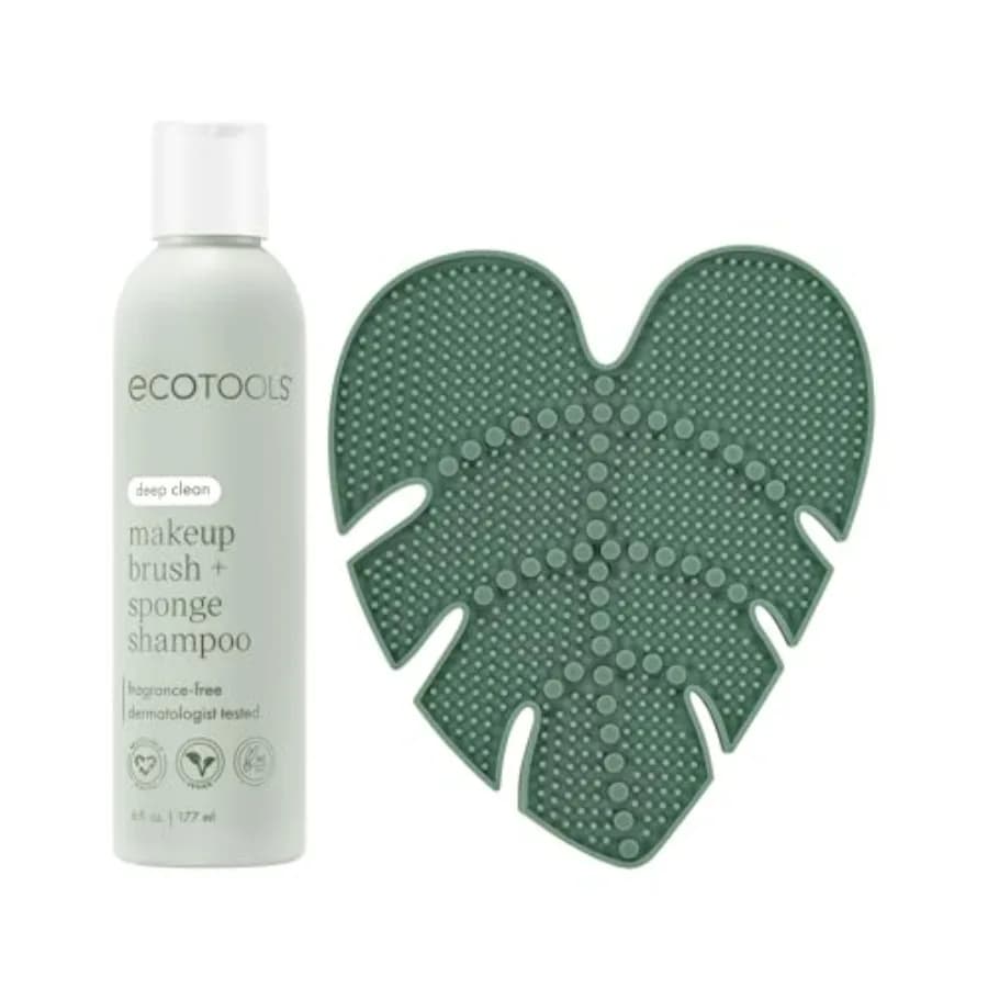 Cleaning Mats Set for Makeup Brushes + Deep Cleaning Shampoo, Brush Cleaning Mat and Cleaner for Makeup Brushes for Deep Cleaning Tools, Cl
