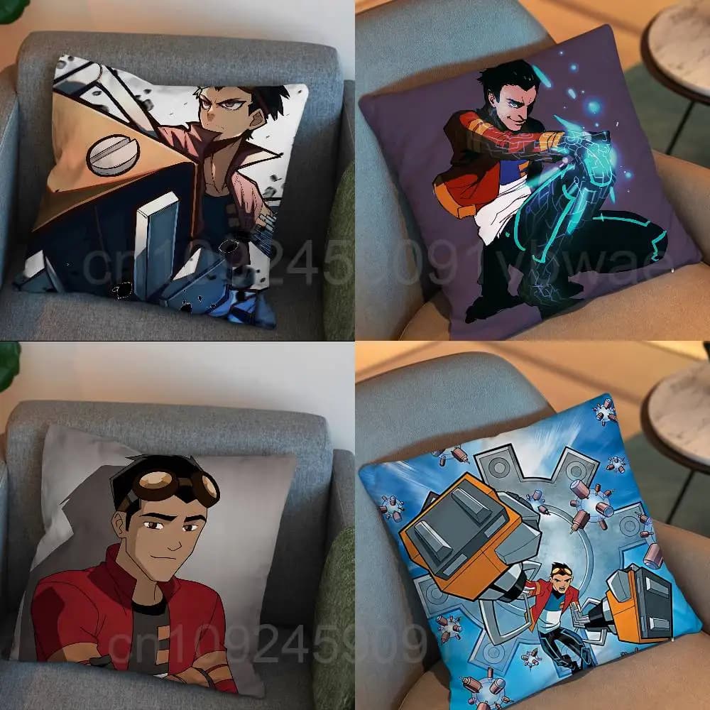 Fodera per cuscino animata Generator Rex Salazar, adatta per divano, soggiorno, camera da letto e decorazione domestica