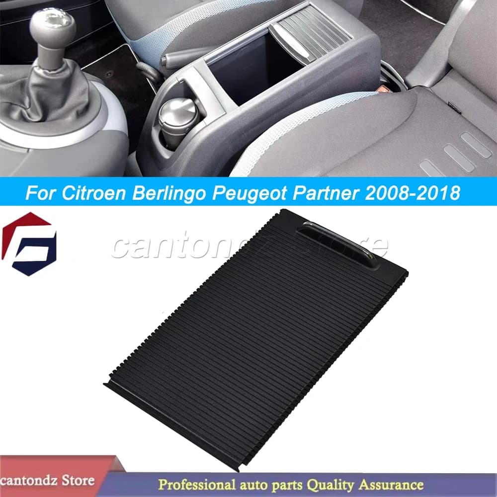 Console centrale bracciolo portabicchieri rullo tirare tenda scatola copertura portaoggetti per Citroen Berlingo Peugeot Partner 2008-2018 7591.7