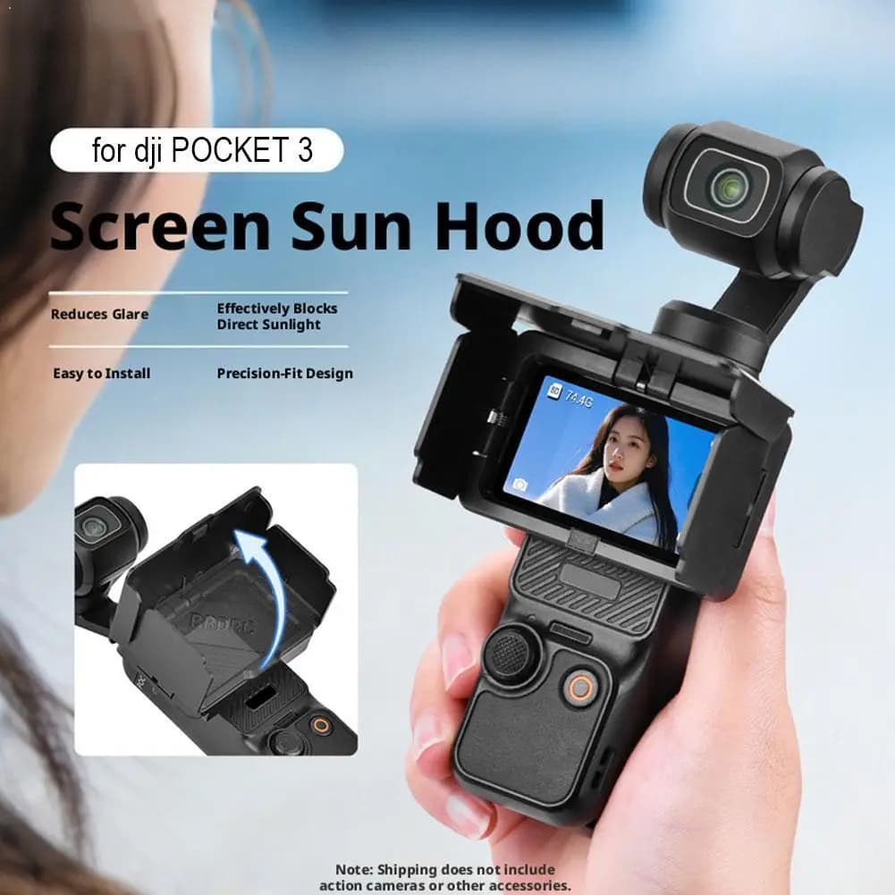 Parasole per schermo per dji Pocket 3, copertura pieghevole antiriflesso, protezione antiriflesso per Osmo Pocket 3, accessorio per fotocamera gimbal