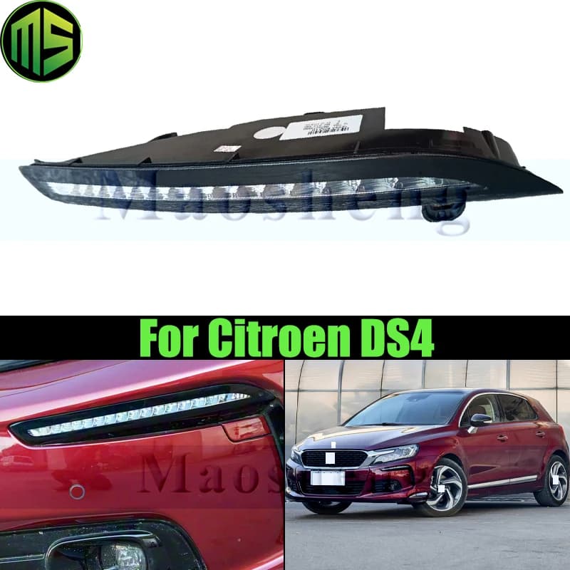 Luce Diurna a LED per Paraurti Anteriore Maosheng per Citroen DS4S DS5LS, Indicatore di Direzione Anteriore, Luce di Guida Anteriore