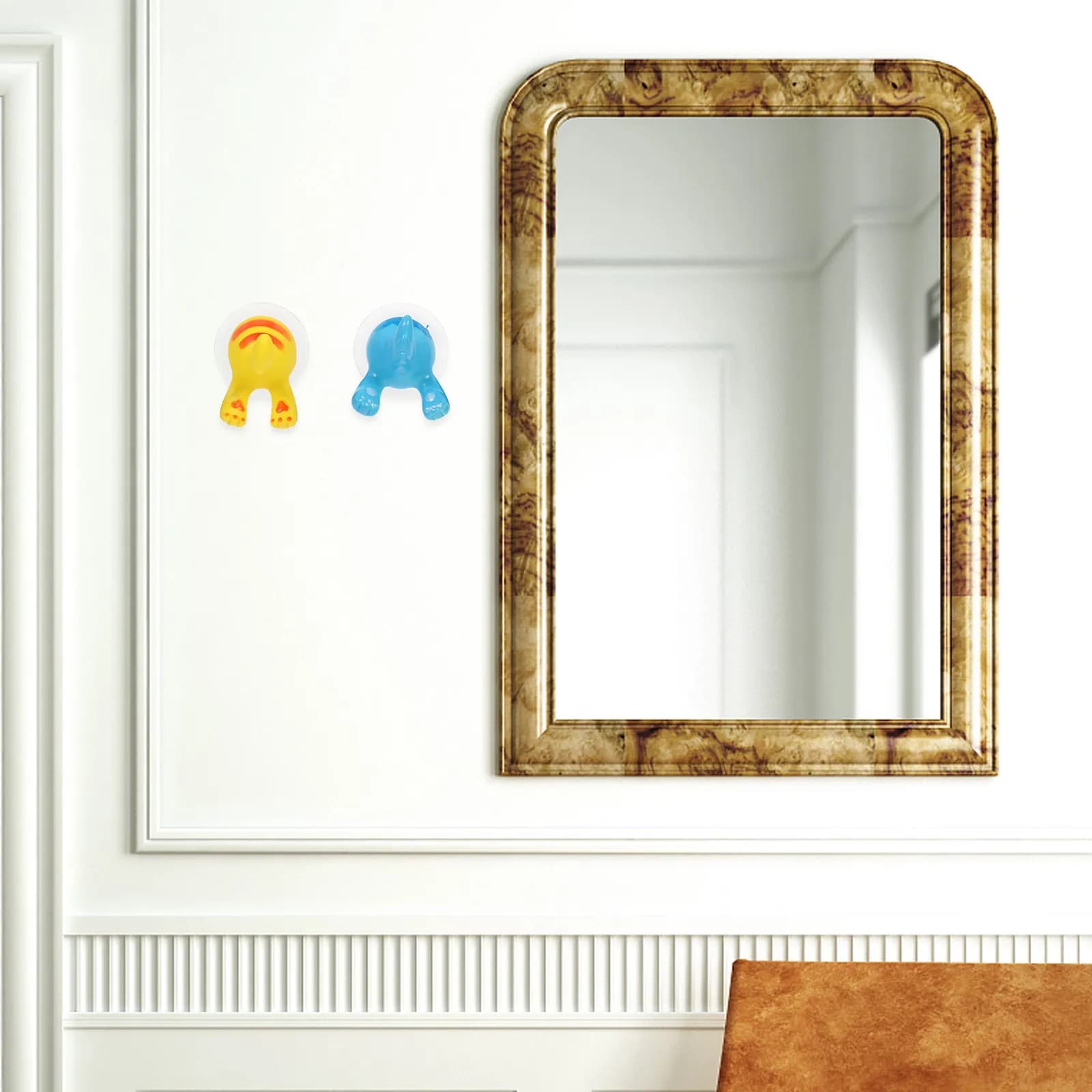 Set di 6 Ganci a Ventosa con Animali Cartoon, Appendiabiti da Parete in Plastica Premium Senza Tracce per Cucina, Bagno, Superfici in Vetro e Piastrelle