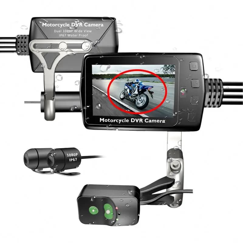 Dash Cam Camera Dual Recorder Motorcycle DVR Video WIFI Motorbike to Guard 4G 1080 LCD Driving Cameras 3D Black Boxes