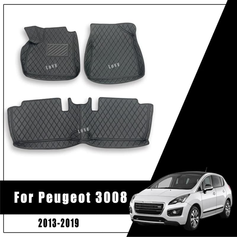 Car mats Peugeot trunk mats 3008 2013 2014 2015 2016 2017 2018 2019 Footmats Interior decorative accessories for cars