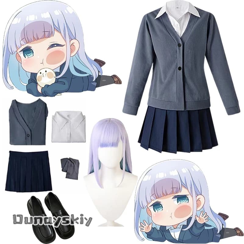 Costume Cosplay Anime Aharen-san Wa Hakarenai Reina Aharen, Uniforme Scolastica Femminile con Gonna, Travestimento per Halloween